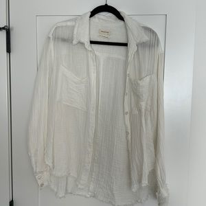 Urban Outfitters Distressed Linen Shirt